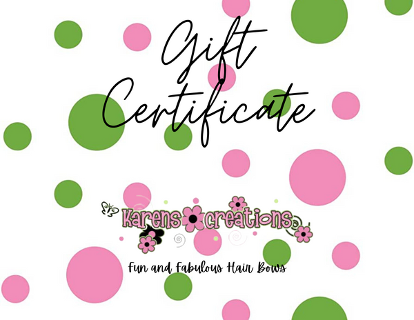 Karens Creations Gift Certificate