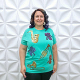 Jazz Iris Sequined Instruments Shirt