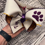 Tigers Moonstitch Glitter Paw Hair Bow