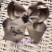 Beaded Font Personalized Name Monogrammed Hair Bow