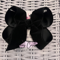 Black Velvet Hair Bow