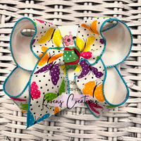 Dotted Butterflies Print Hair Bow