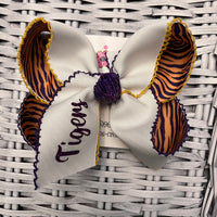 Tigers Moonstitch Glitter Paw Hair Bow