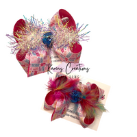 Happy Birthday Print Hair Bow