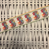 1.5" Rainbow Leopard School Grade Ribbon
