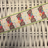 2" Rainbow Leopard School Grade Grosgrain Ribbon - 5 Yards