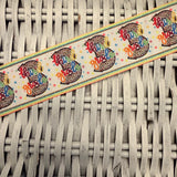 2" Rainbow Leopard School Grade Grosgrain Ribbon - 5 Yards