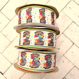 2" Rainbow Leopard School Grade Grosgrain Ribbon - 5 Yards