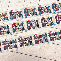 Whimsical Elementary School Grade Class Ribbon Hair Bow