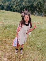 Canvas Glitter Leopard Print Hair Bow