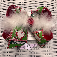 Christmas Jolly Santa Hair Bow