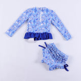 Cajun Toile ruffle bottom swim suit set