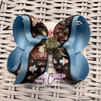 Christmas Nativity Scene Hair Bow