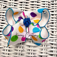 Spring Multi Dots Hair Bow