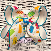 Summer Popsicle Print Hair Bow