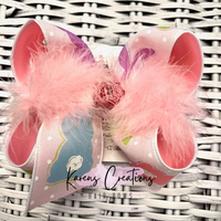 Easter White Bunny Bottoms Hair Bow