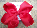 Curlz Font Single Initial Monogrammed Hair Bow