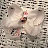 Ballet Slippers Monogrammed Initial Hair Bow