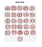 Large Master Circle Triple Script Font Monogrammed Pony-O – Karens ...